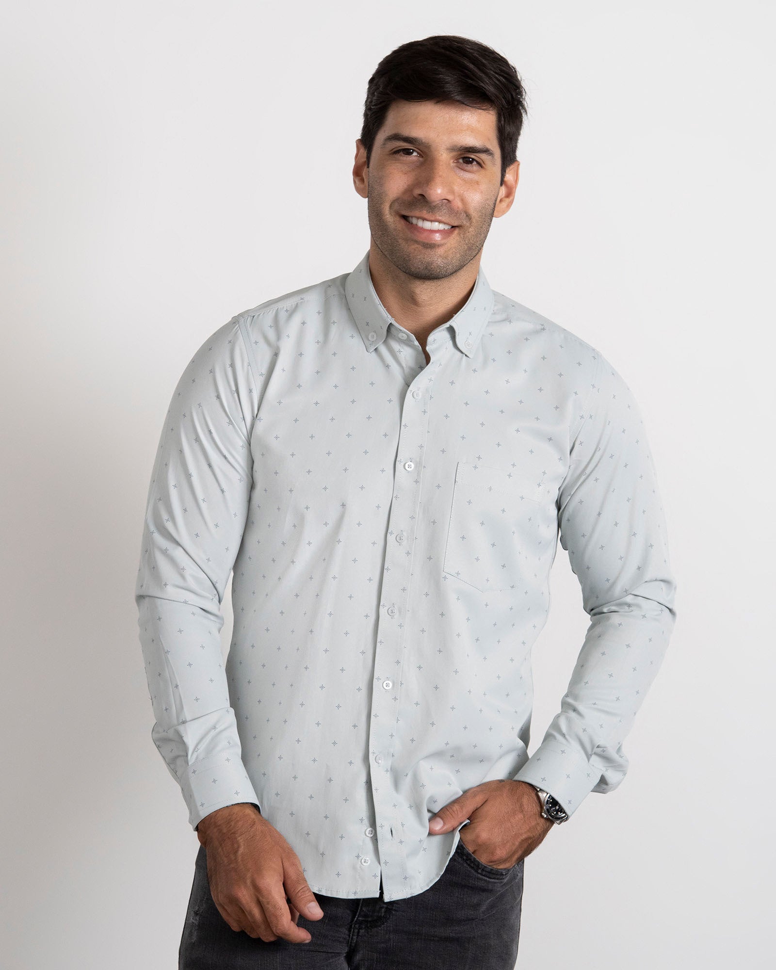 Camisa Print Estrella Verde Claro