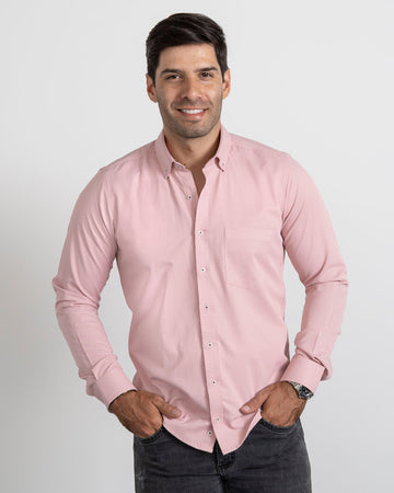 Camisa Print Puntos Salmón