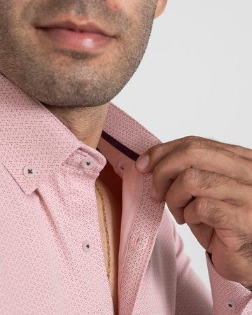 Camisa Print Puntos Salmón