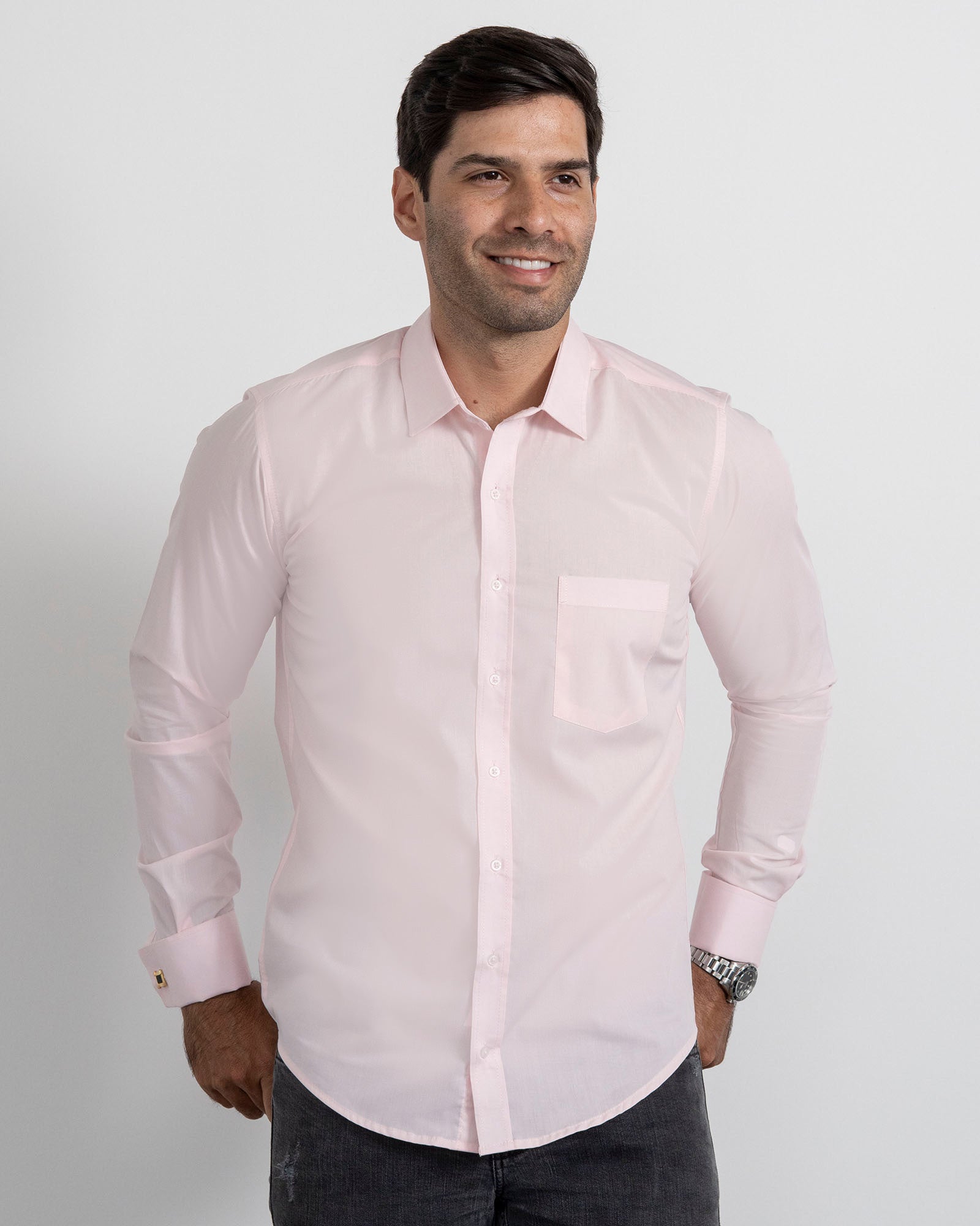 Camisa Mancorna Rosada