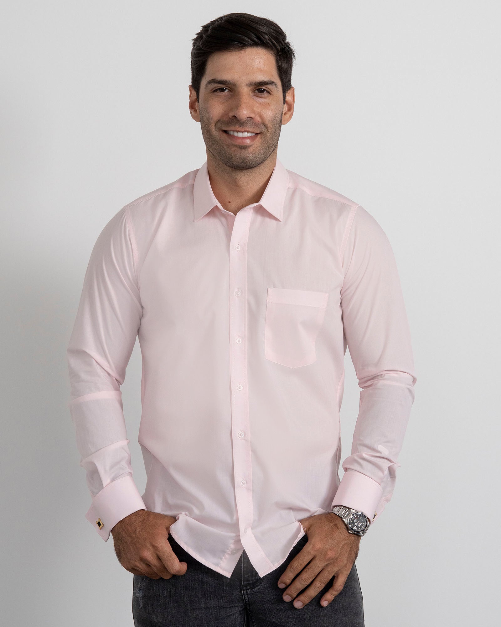 Camisa Mancorna Rosada
