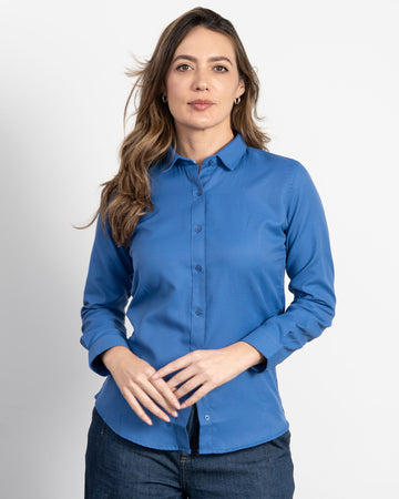 Camisa Azul Rey Mujer