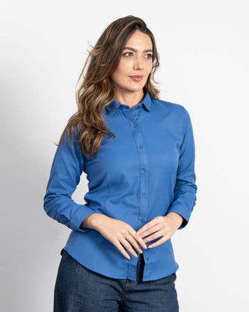 Camisa Azul Rey Mujer