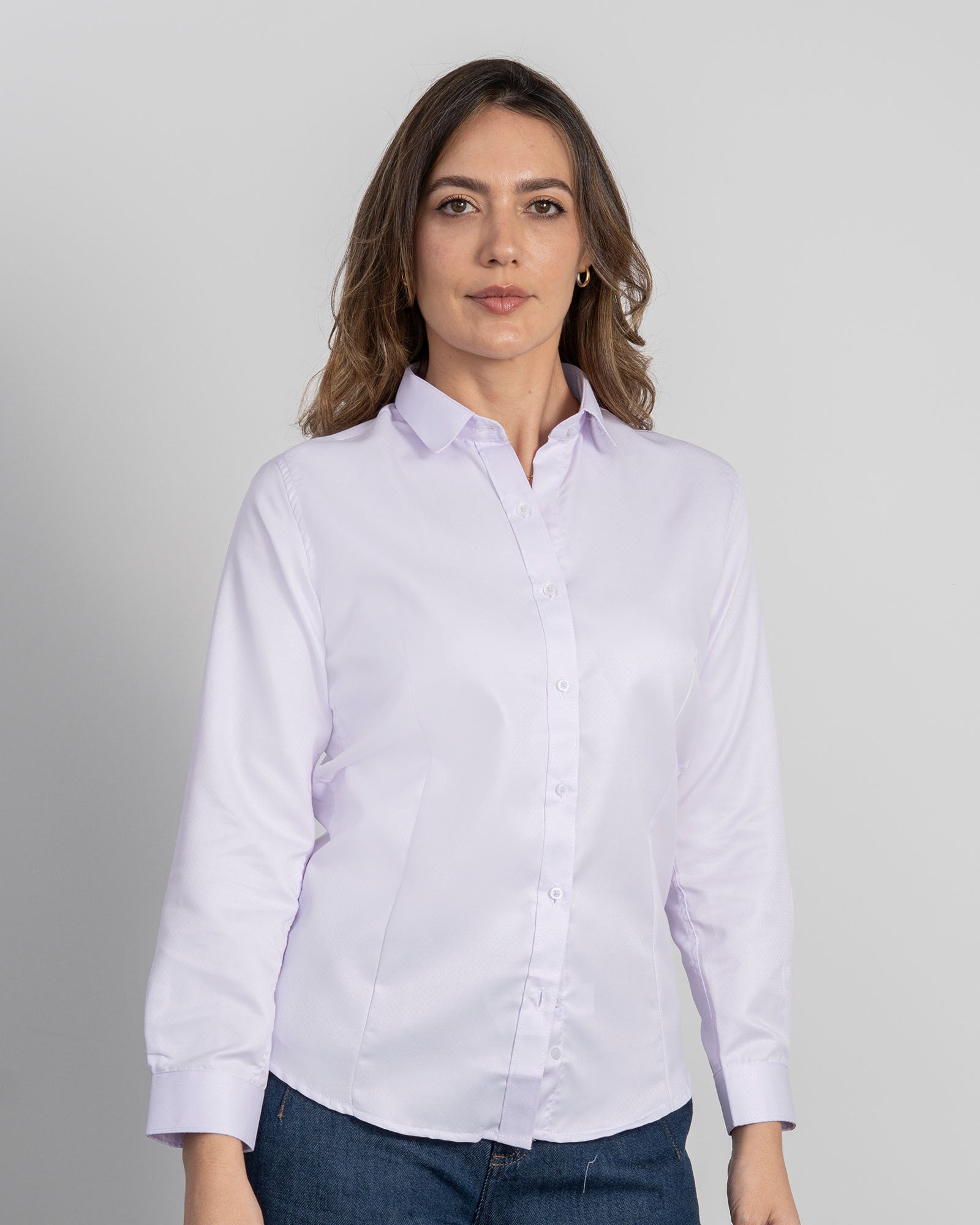 Camisa Dobby Lila Mujer