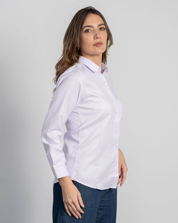 Camisa Dobby Lila Mujer