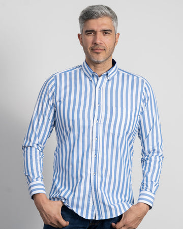 Camisa Rayas Azul