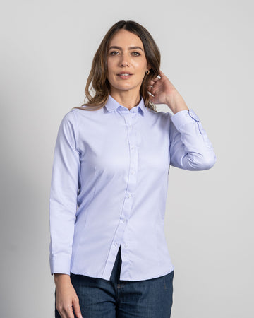Camisa Dobby Lila 1 Mujer