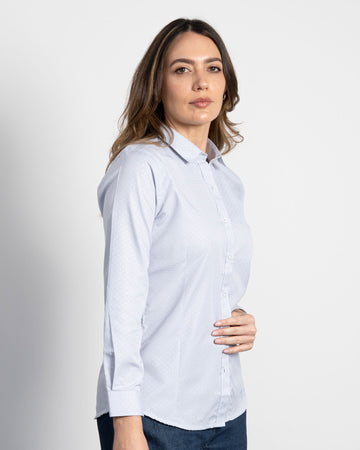 Camisa Gris Print Clara Mujer