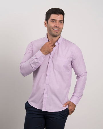 Camisa Textura Rosada Clara