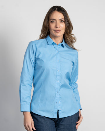 Camisa Mujer Azul Agua Marina