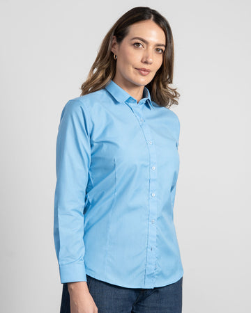 Camisa Mujer Azul Agua Marina
