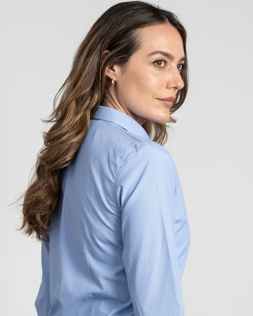 Camisa Azul Clara Rayas 2 Mujer