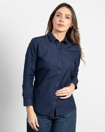 Camisa Mujer Azul Oscuro