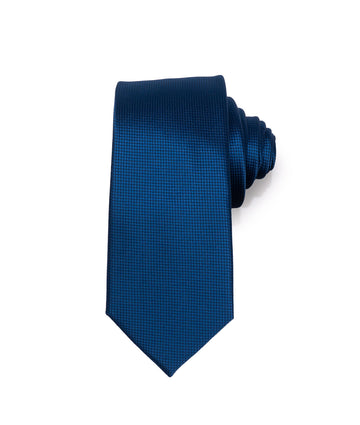 Corbata Azul Zafiro Textura Cuadros