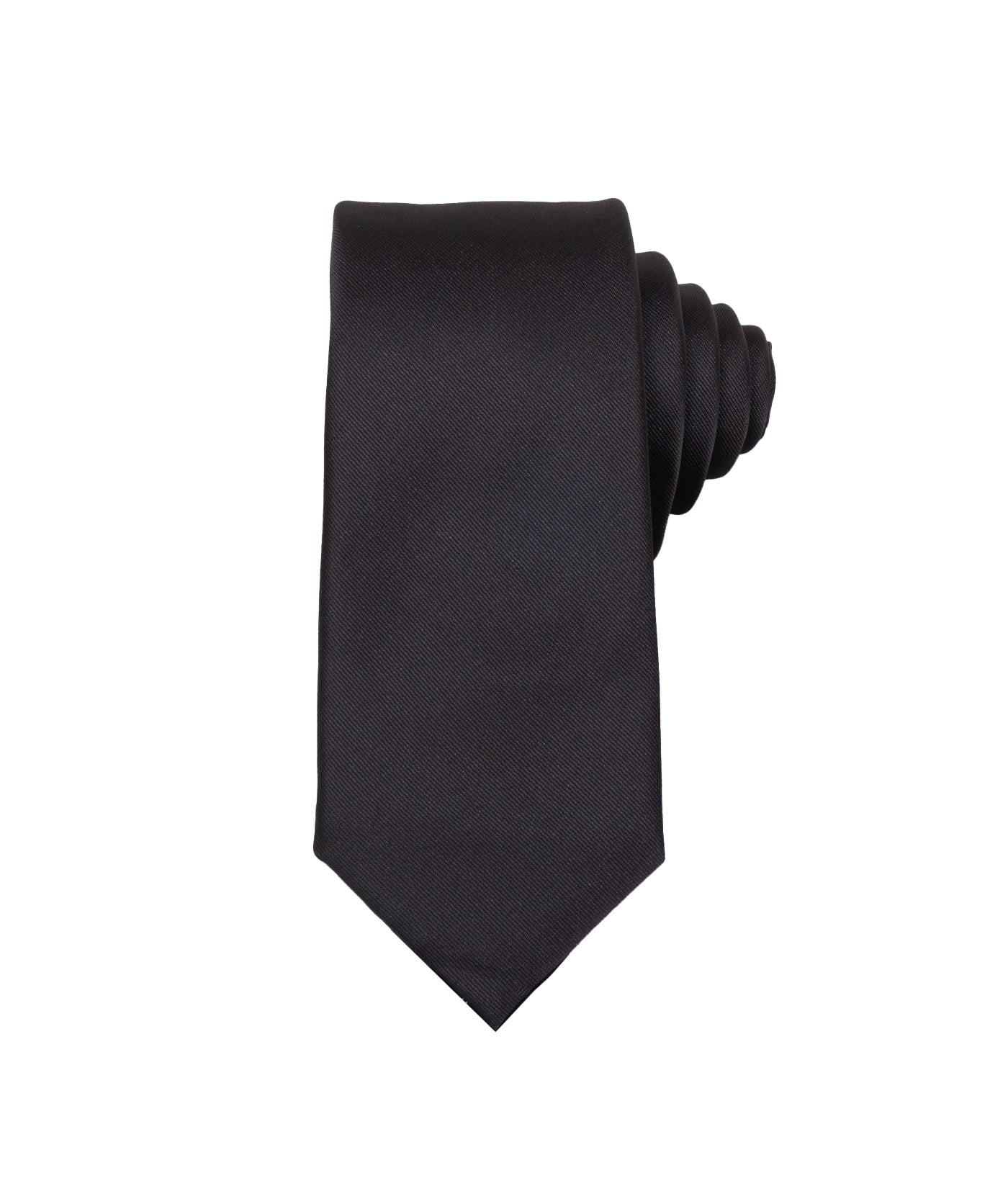 Corbata Negra Básica con Textura