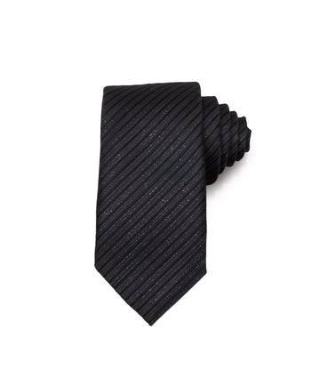 Corbata Negra Diagonales Brillantes