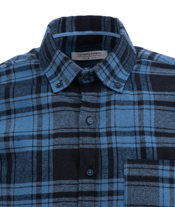 Camisa Leñadora Cuadros Grises Y Negros