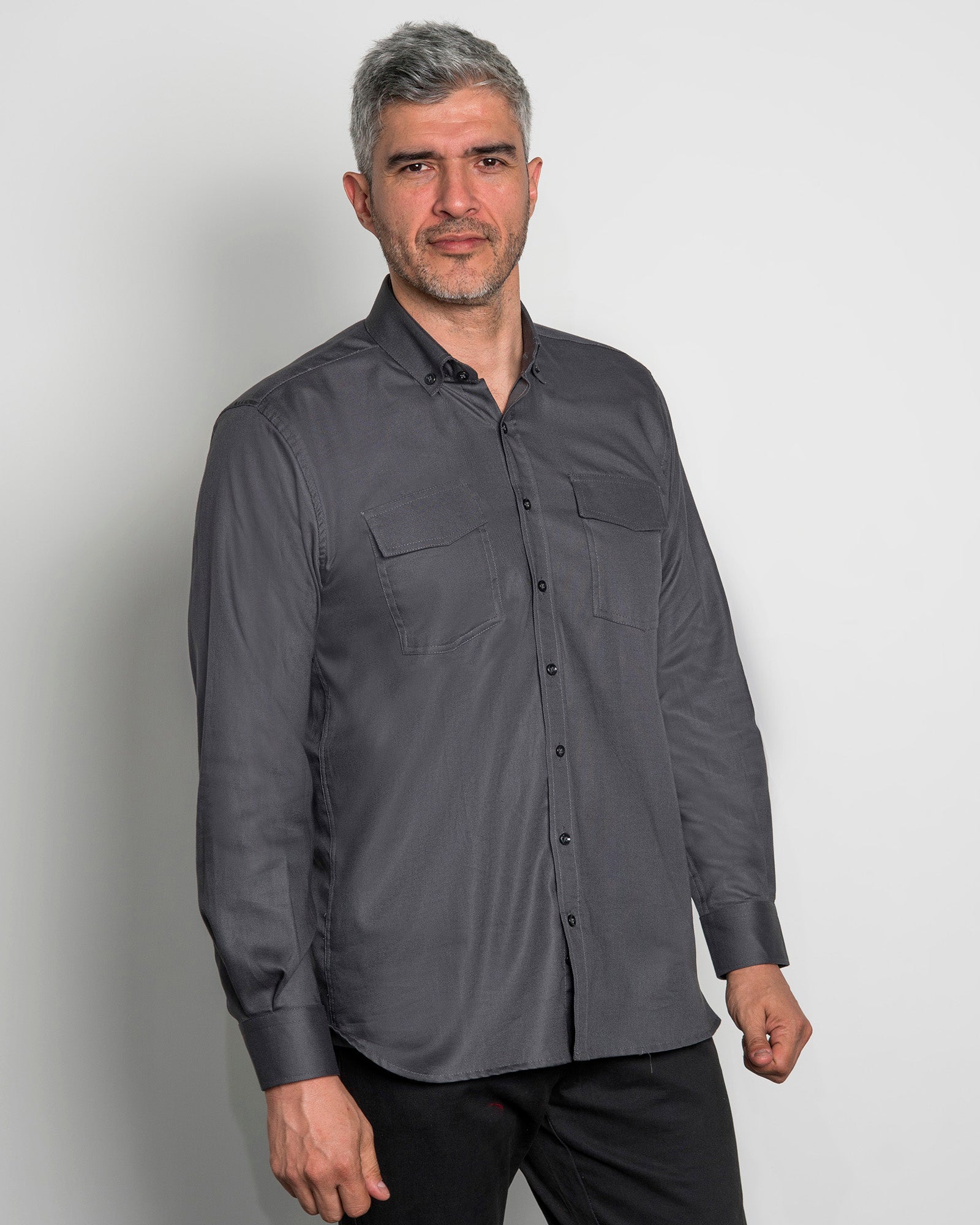 Camisa Drill Twill Gris