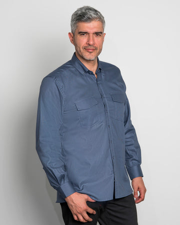 Camisa Drill Twill Azul