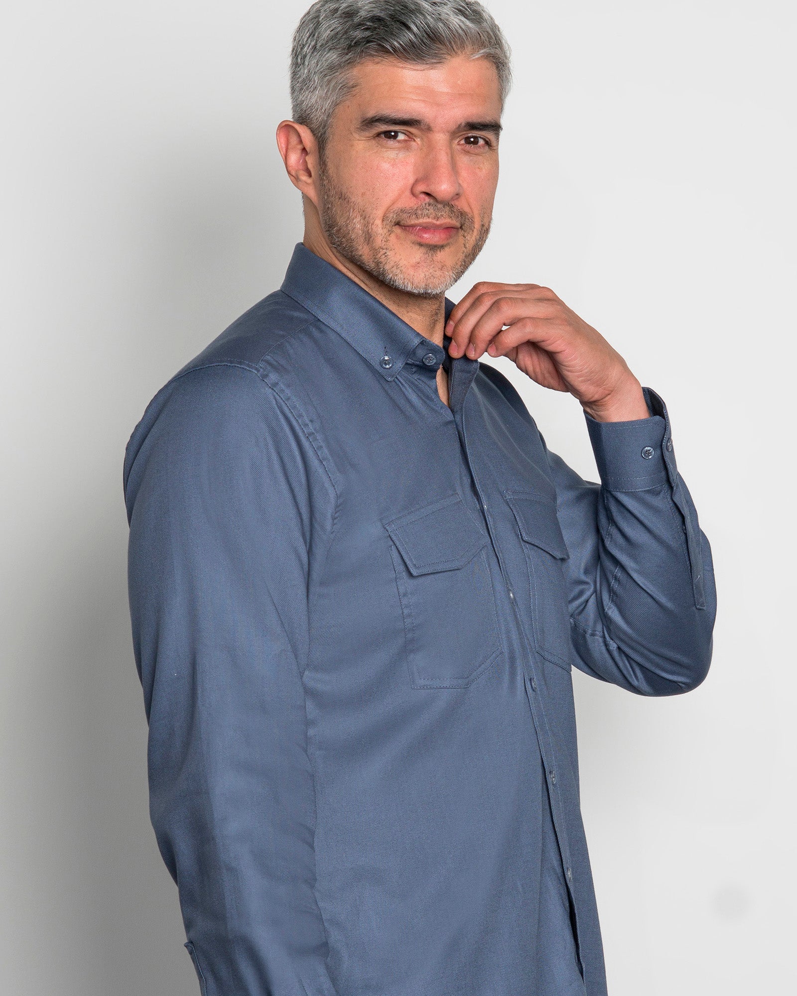 Camisa Drill Twill Azul