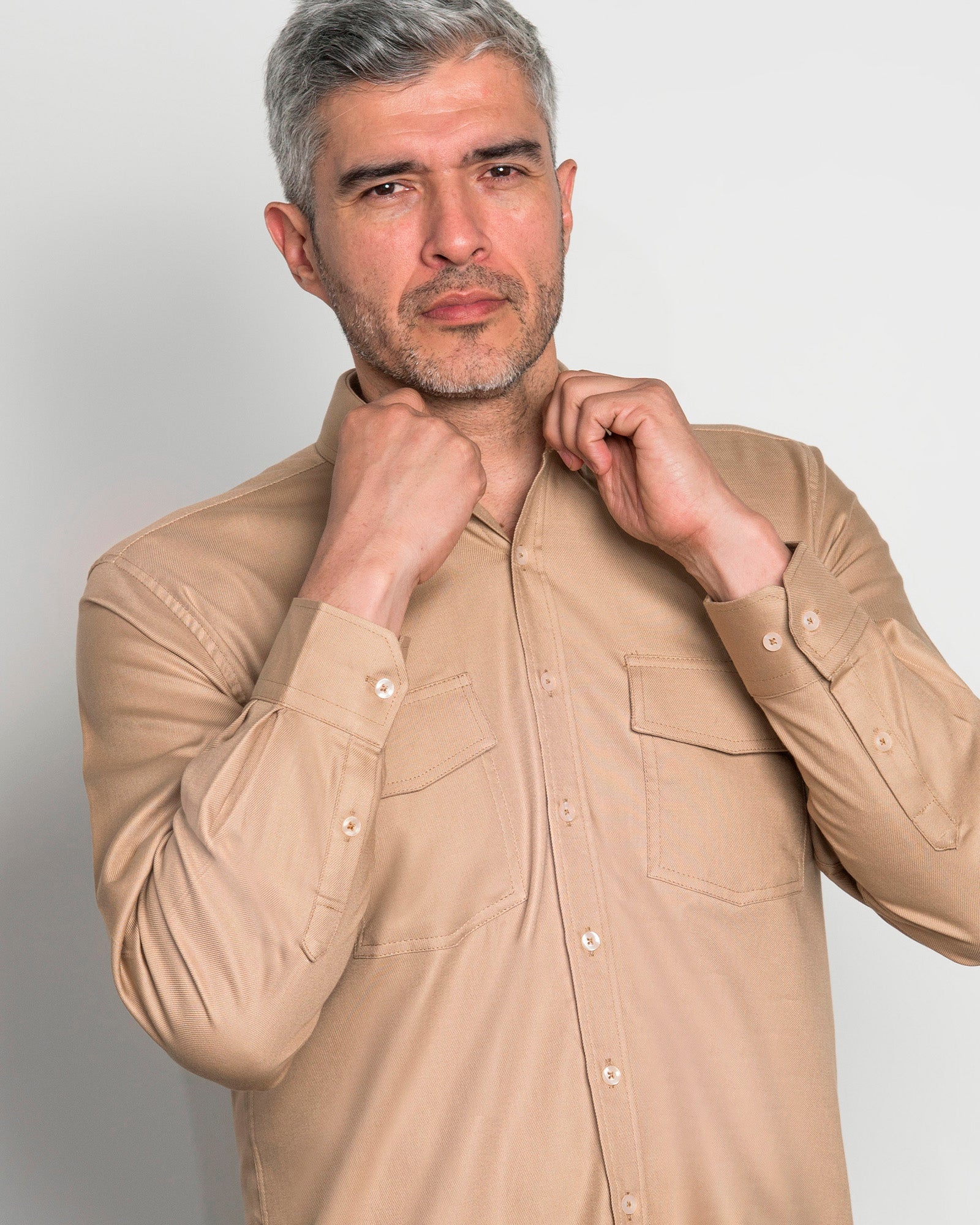 Camisa Drill Twill Café