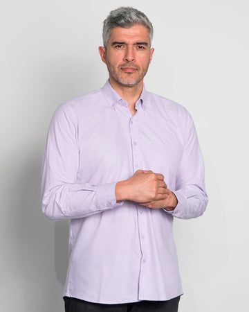 Camisa Oxford Lila Claro