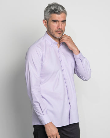Camisa Oxford Lila Claro