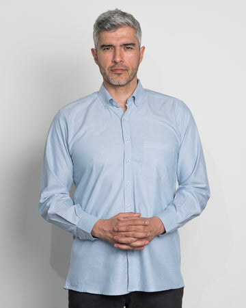 Camisa Oxford Azul