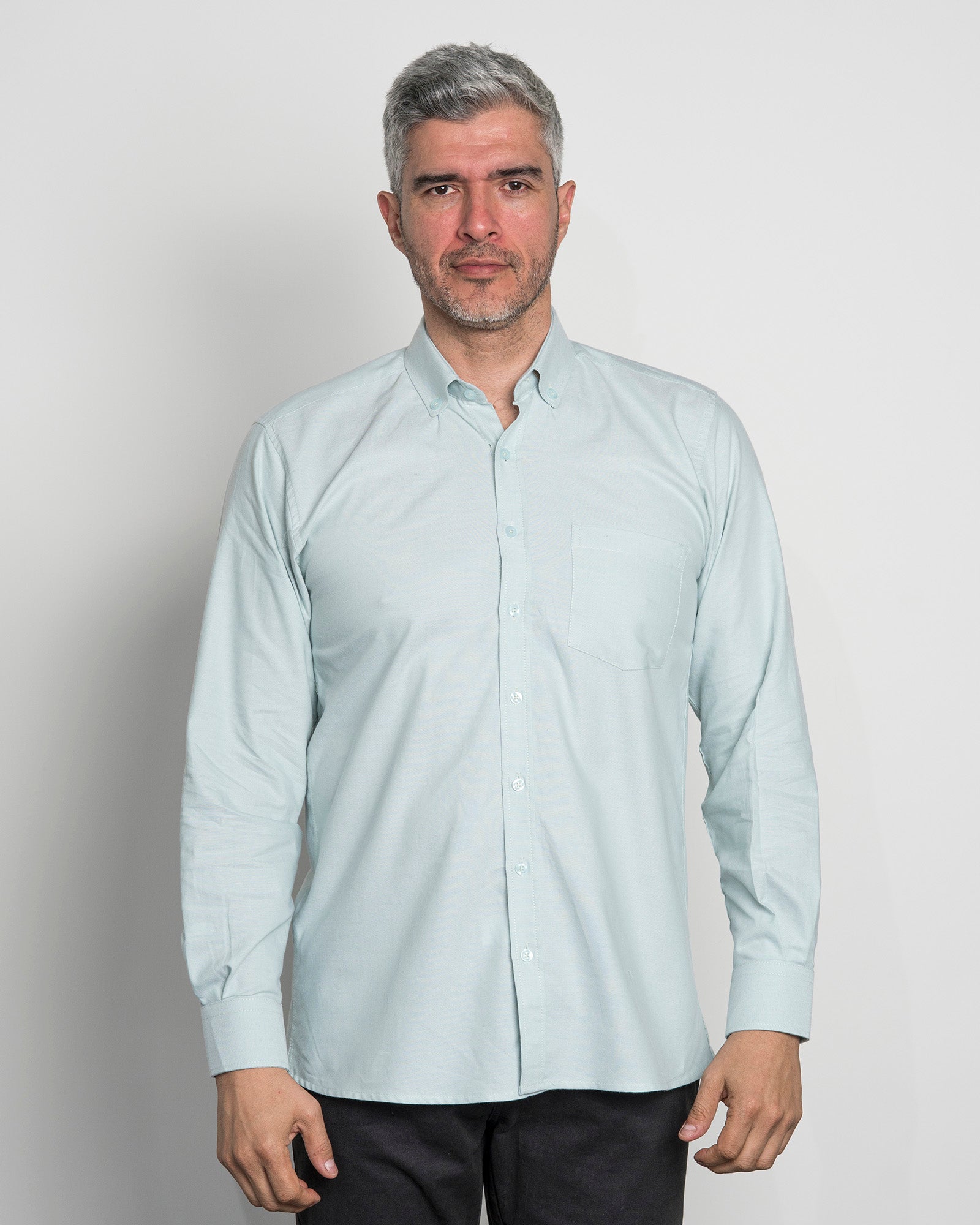 Camisa Oxford Verde Claro