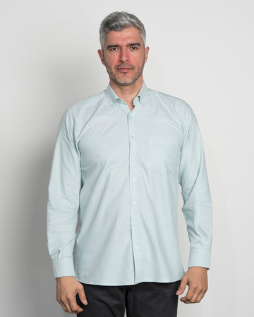 Camisa Oxford Verde Claro