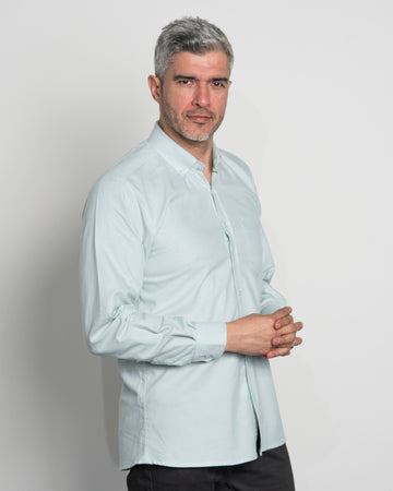 Camisa Oxford Verde Claro