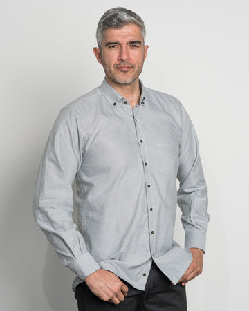 Camisa Oxford Verde Oscura