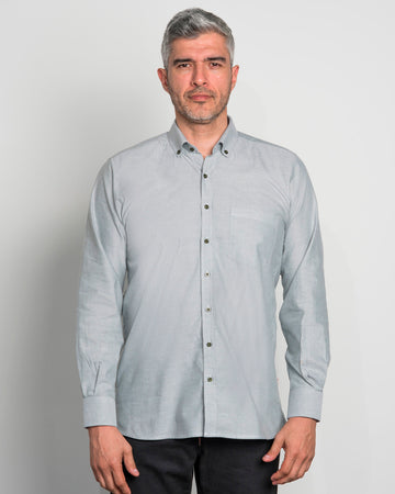Camisa Oxford Verde Oscura
