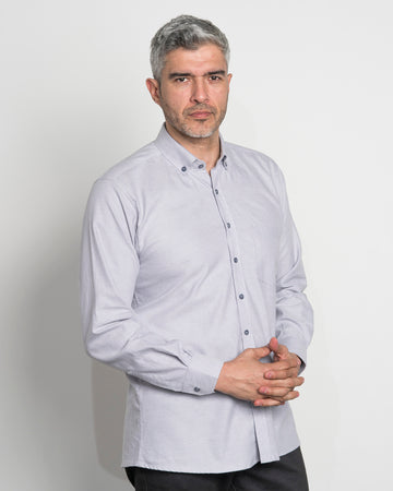Camisa Oxford Gris