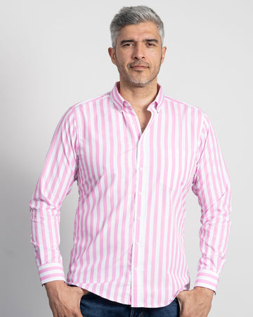 Camisa Rayas Rosa