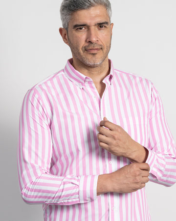 Camisa Rayas Rosa