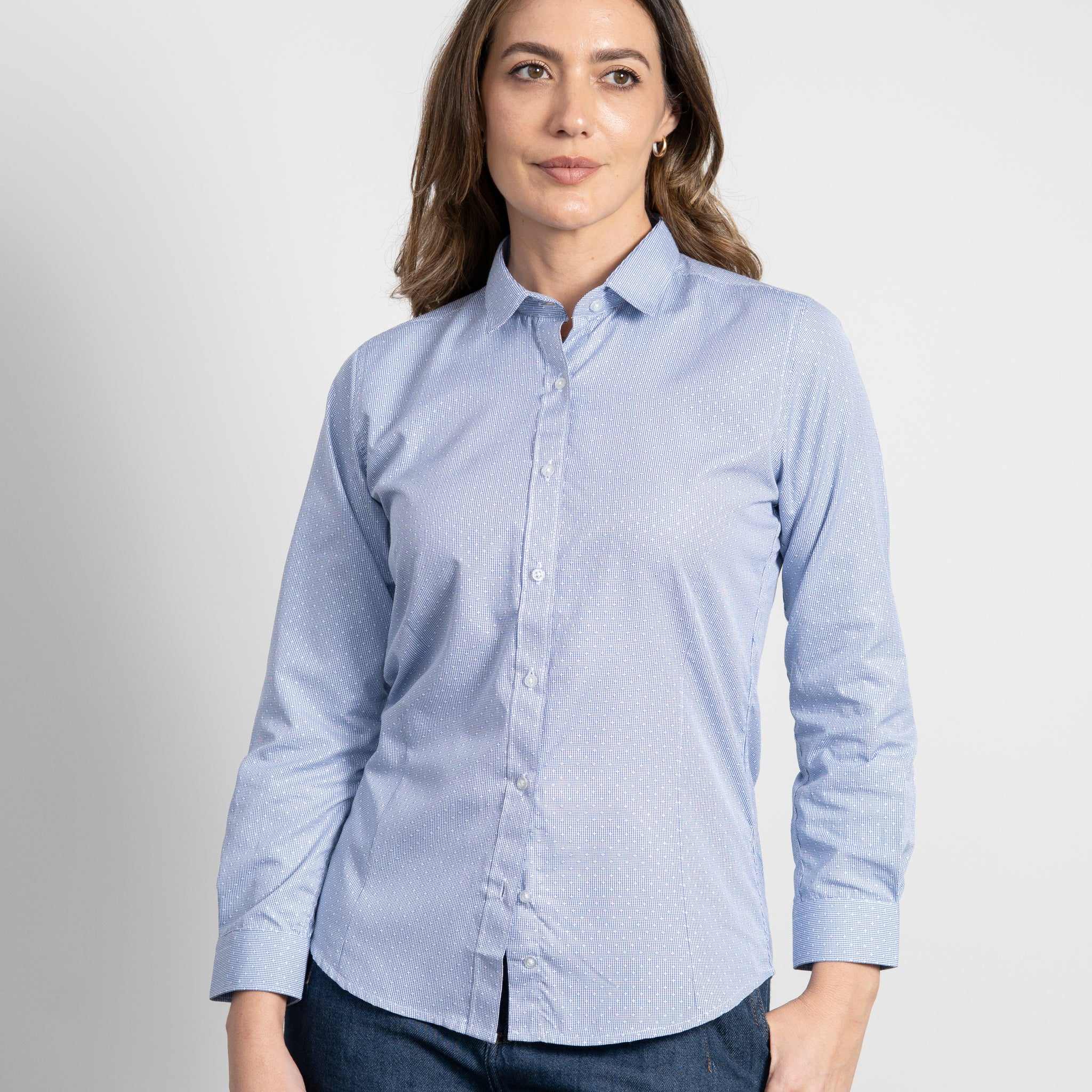 Camisa Mujer Azul Claro