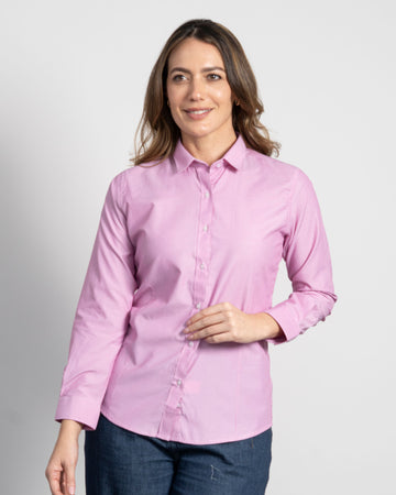 Camisa Rayas Púrpura Mujer