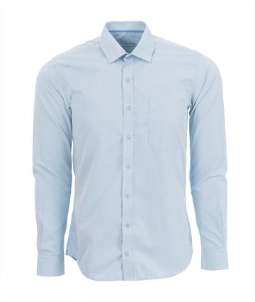 Camisa Formal Solo Fondo Azul Clara Puntos Blancos