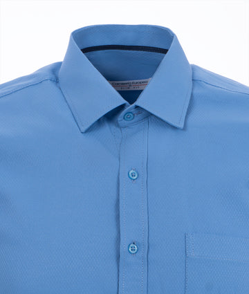 Camisa Formal Solo Fondo Azul Rectangulos 2