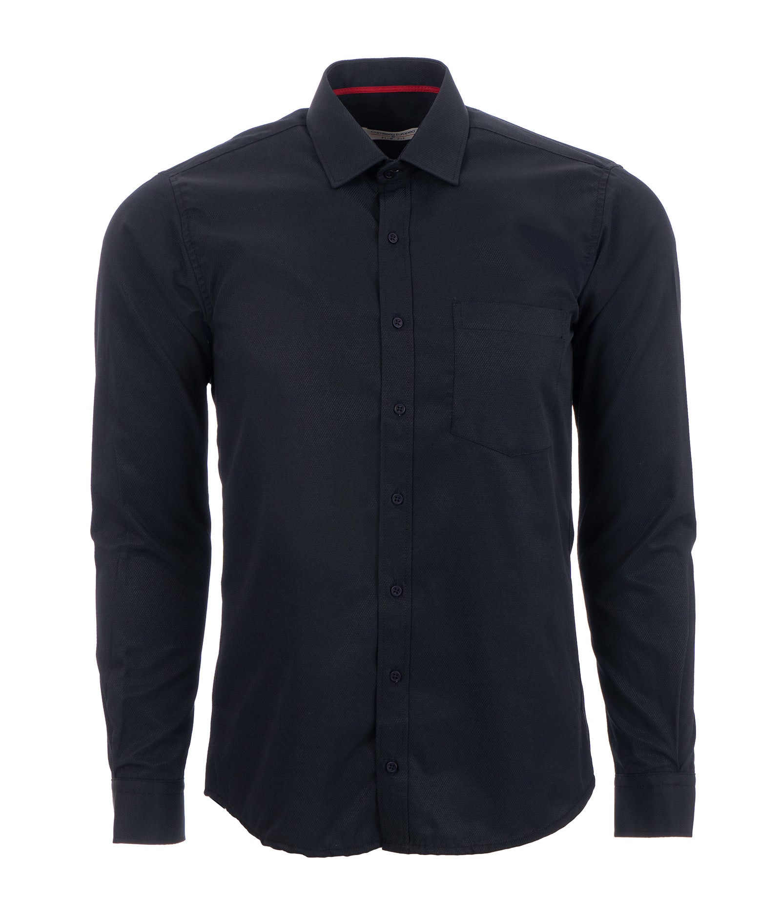 Camisa Formal Solo Fondo Negra Líneas Diágonales