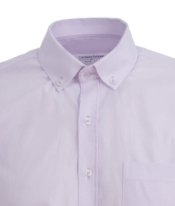 Camisa Oxford Lila Claro