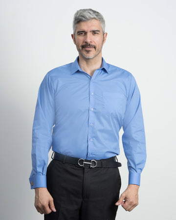 Camisa Mancorna Azul