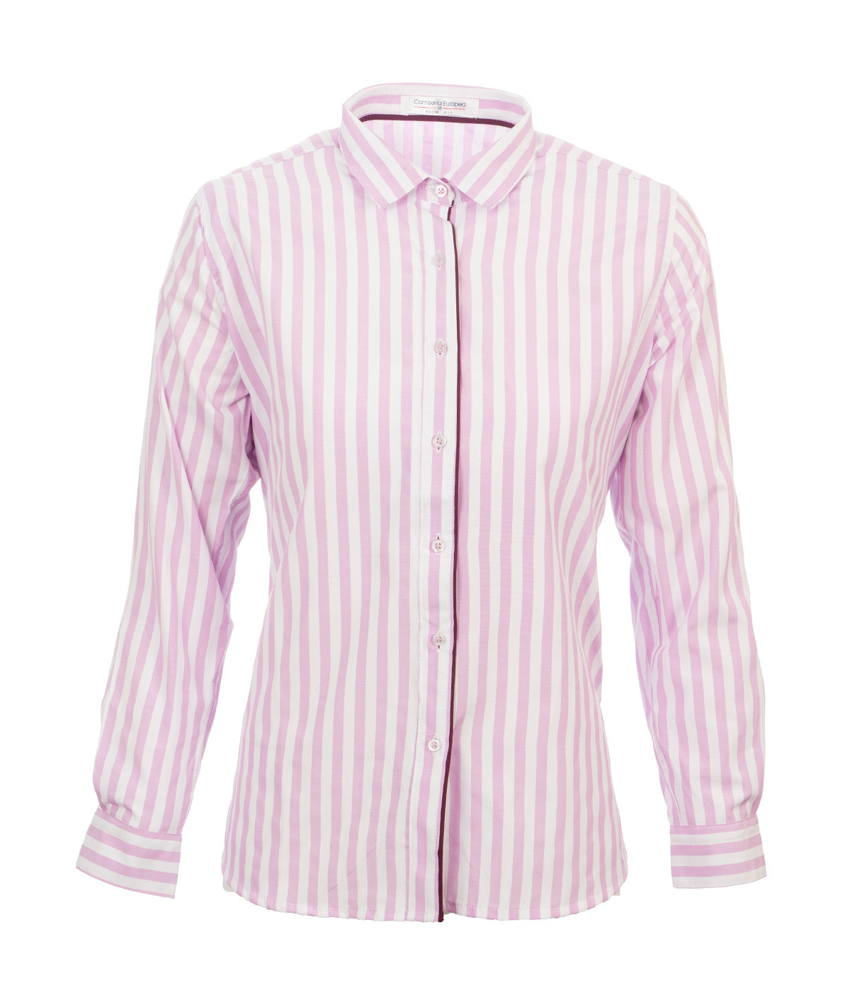 Camisa de Rayas Mujer Rosada