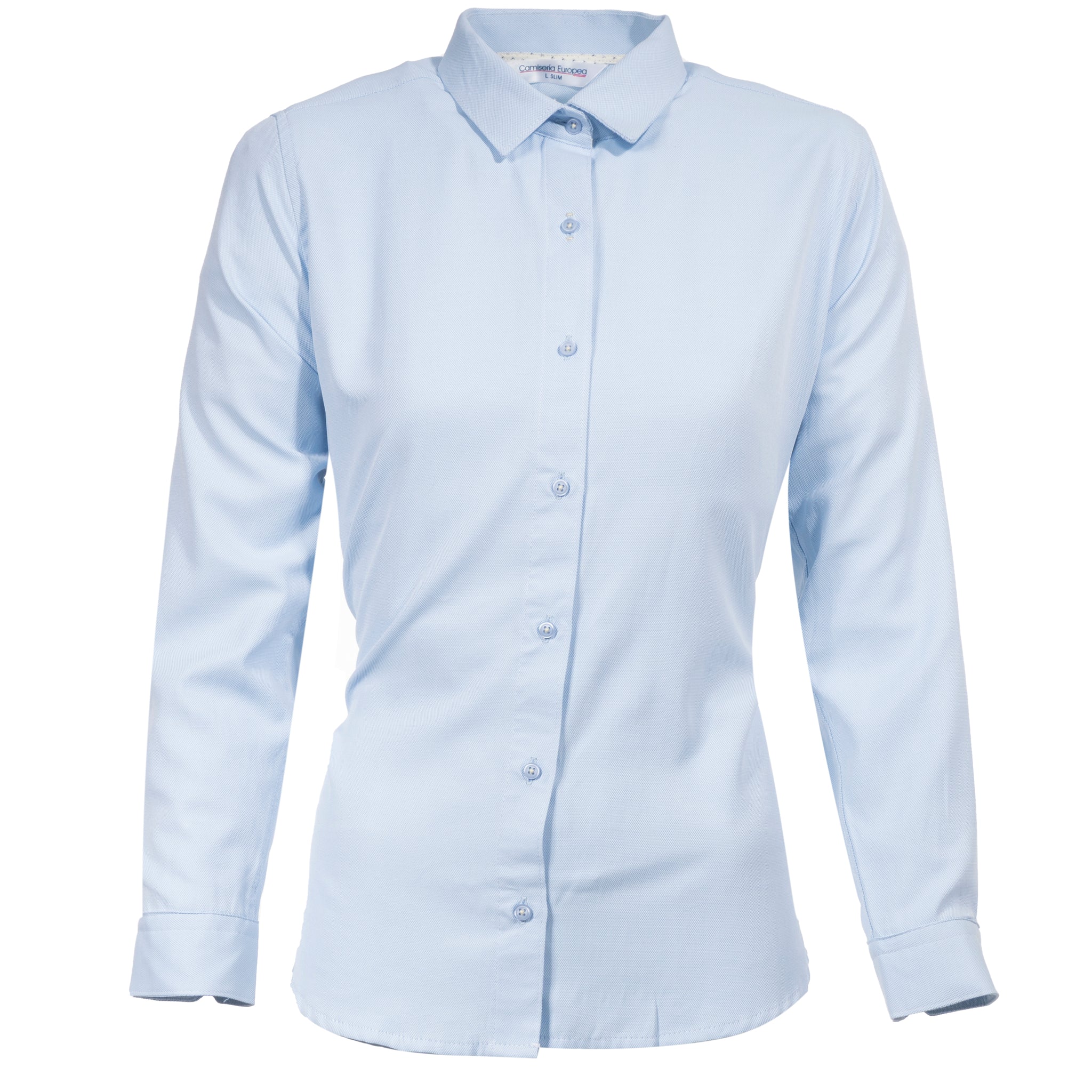 Camisa Solo Fondo Azul Clara Textura Mujer 1