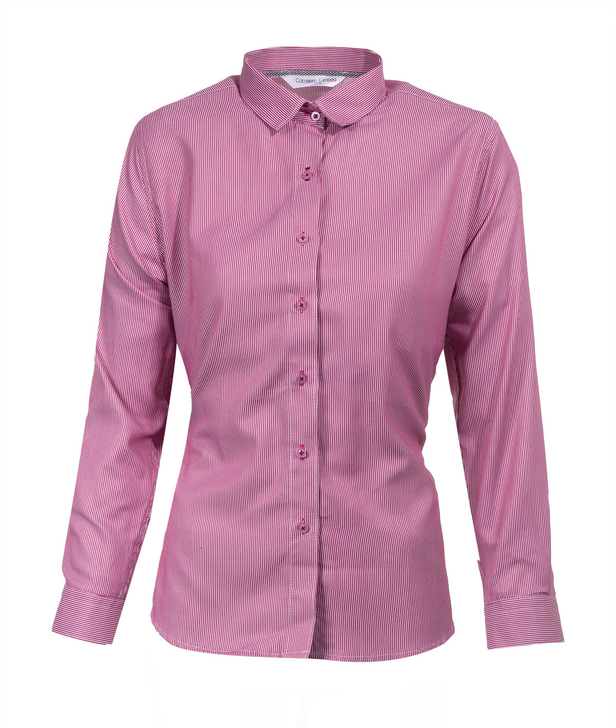 Camisa a Rayas Púrpura Mujer