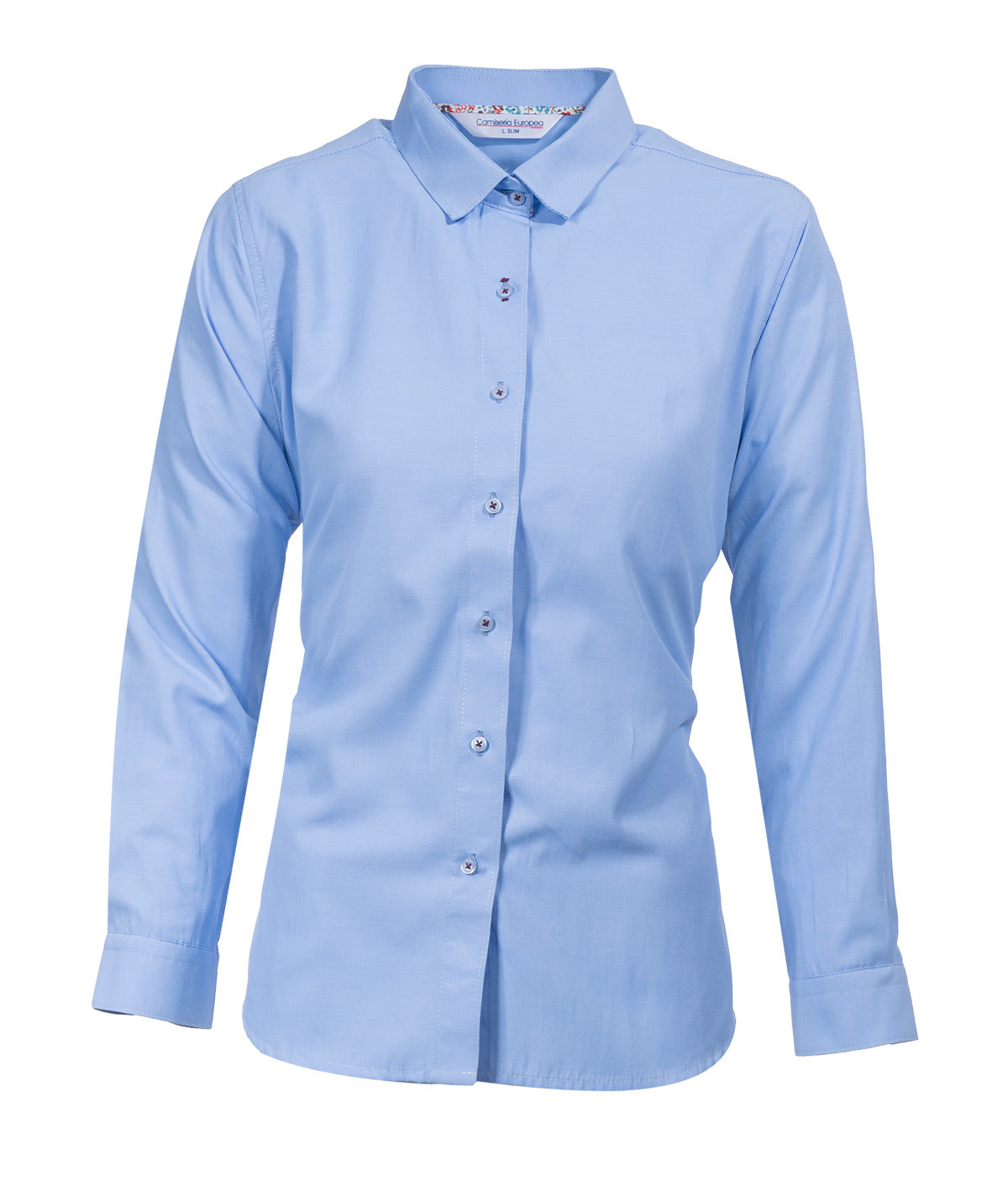 Camisa Solo Fondo Azul Rayas 1 Mujer