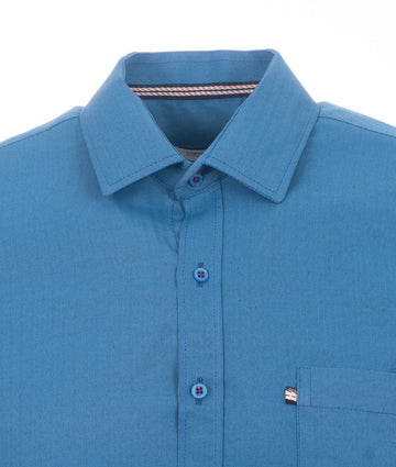 Camisa Formal Solo Fondo Azul Oscura Dobby Rayas