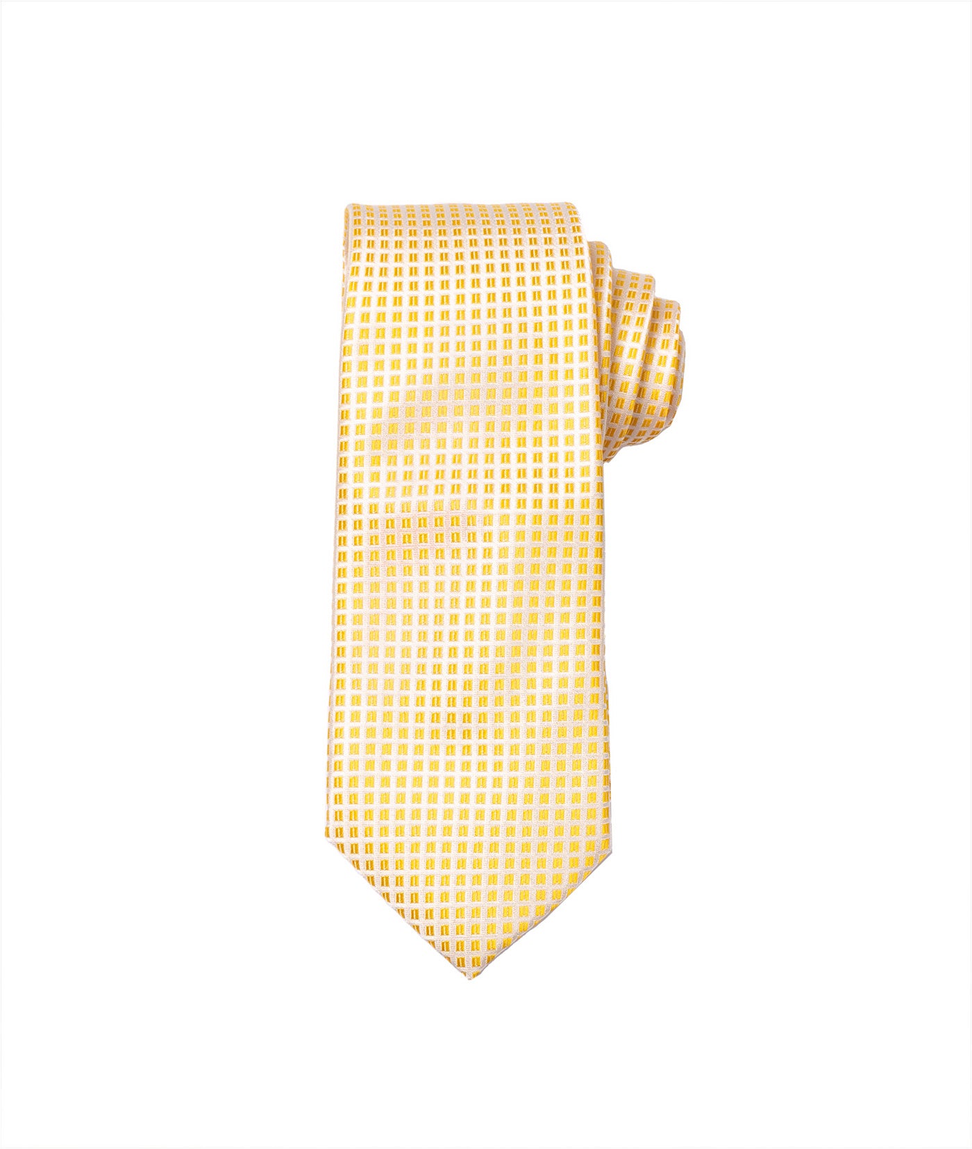 Corbata Cuadros Amarilla