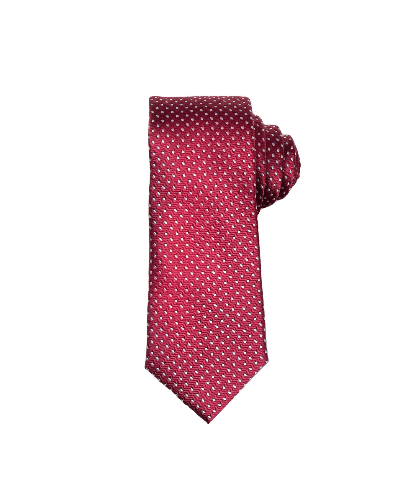 Corbata Vino Tinto Puntos Blancos